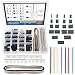Glarks 1191Pcs 2.54mm Pitch 1 2 3 4 5 6 7 8 9 10 Pin Housing Connector and Male Female Crimp Pins with Pin Header and 10 Wire Rainbow Color Flat Ribbon IDC Cable Compatible with Dupont Connector Kit
