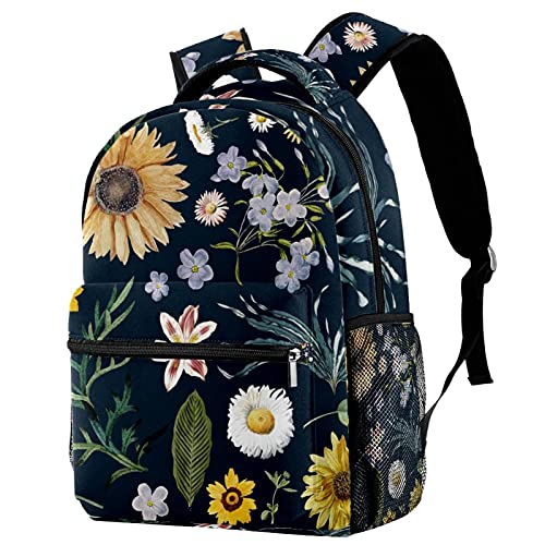 Sac à dos décontracté à motifs branchages avec grand volume
