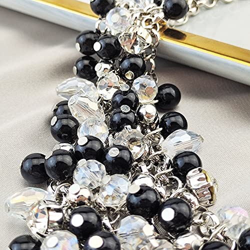Bocar Fashion Crystal Chunky Collar Statement Necklace For Women Gift (Nk-10260-Black) #TOP4