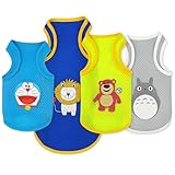 Yellowcult Cute Cat T-Shirt Clothes, Summer Sweetshirts Cartoon Pet Random Design Outfit for Small Dog, cat, Puppy, Kitten, Diwali, Festival, Travel, Outing, Photos (S- Any 1)