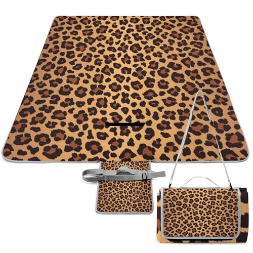 Couverture de pique-nique léopard 148x148 cm imperméable et pliable - 2