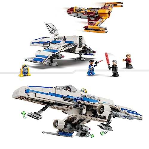 Star Wars E-Wing della Nuova Repubblica vs. Starfighter di Shin Hati, Set Serie Ahsoka con 2 Veicoli Giocattolo, Figura di Droide, 4 Minifigure e 2 Spade Laser 75364 - Lego - Immagine 2