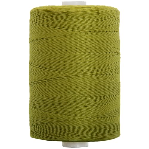 Image of ThreadArt Cotton Quilting Thread, 1000M 50 /3, Olive Green 732 | Long staple cotton thread for quilting, sewing and serging. Low-lint, smooth thread for clean stitches and strong seams.