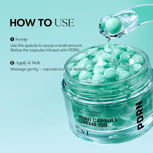 VT COSMETICS PDRN Capsule Cream 100, Hydrating Face Moisturizer with 100,000ppm PDRN, Hyaluronic Acid, 9 Peptides, Firming & Plumping Nourishing Cream, Korean Skin Care (1.69 fl. oz.) - Image 8