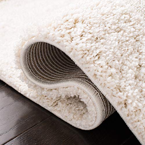 Tapete redondo Safavieh Florida Shag 4' Creme miniatura 6