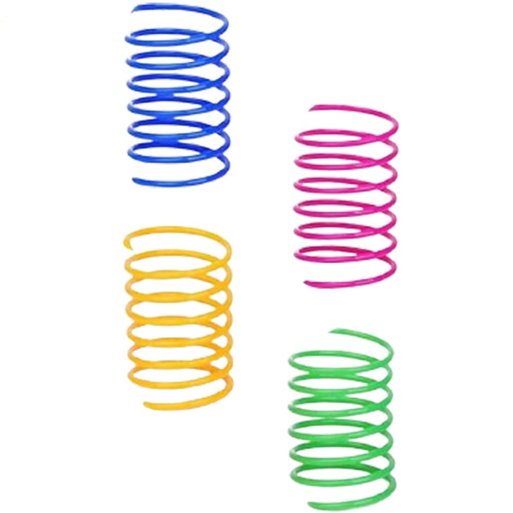 Juego de 20 piezas de muelles en espiral para gatos, Juguetes de muelles para gatos, Juguetes de muelles de colores para gatos, Juguetes interactivos para gatos, Juguetes de muelles para gatos