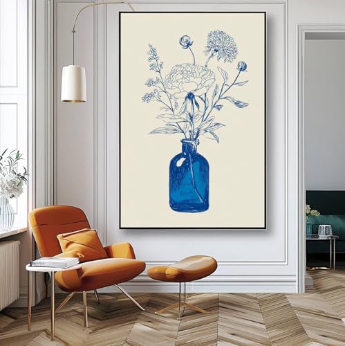 Nature morte florale bleue affiche moderne 70x100 poster mural - 4