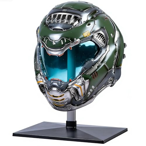 Doomguy Mask Adults Resin Men Full Head Doom Mask Halloween Cosplay Costume Prop Updated Version