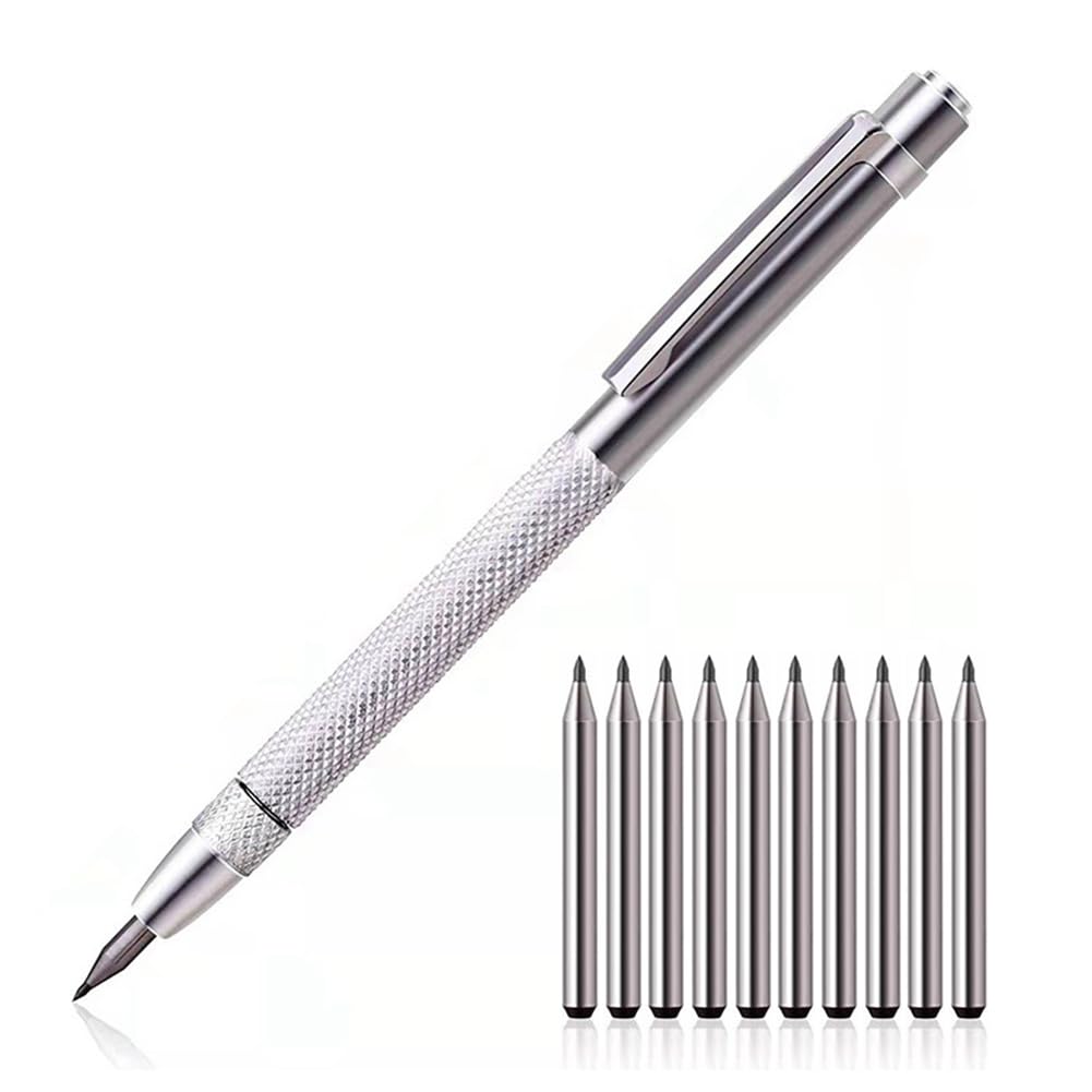 Fuhjythy Diamond Scribing Pen Tungsten Carbide Tip Engraving Pen Tungsten Carbide Nib Stylus Pen for Glass Ceramic Metal Marking