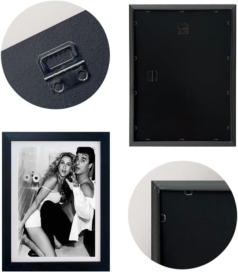 Carrie and Mr Big in Toilet Art Painting Black and White Bathroom Wall Art Framed Bathroom Picture Wall Decor Home Artwork Fashion Canvas Print Poster