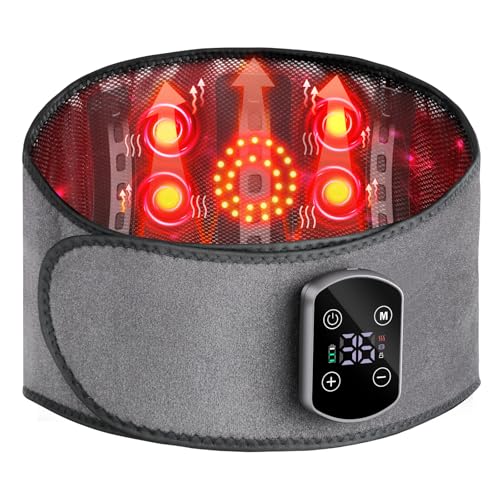 Gelpacks Direct Almohadilla térmica inalámbrica para aliviar el dolor de espalda, masajeador lumbar con calor, cinturón de espalda calentado, soporte lumbar, masaje de calefacción recargable