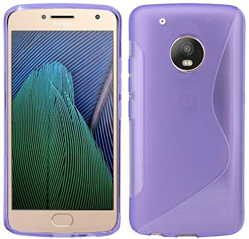 S Line TPU – Carcasa bumper Cover silicona funda para Lenovo Moto G5 Plus Funda de silicona en lila @ Energmix