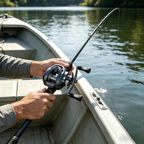 Micro Carrete Baitcasting Ultraligero 5 oz Baitcaster, 11LB Máximo Arrastre Fibra de Carbono Mixta, Relación de Engranajes 7.2:1, Diseño Compacto para Pesca en Agua Dulce CEVONA miniatura 2