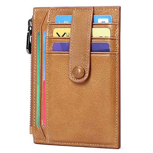 GAEKEAO Mini Cartera Hombre Piel, Cartera Piel Hombre Pequeña, Cartera Tarjetero Billetera Hombre, Porta Tarjetas Credito Minimalista, Slim Bloqueo RFID Seguridad, Regalo para Hombre Cover