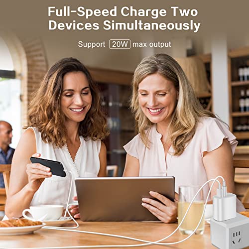 Fast Charger Iphone,Iphone Charger 2Pack Dual Port Apple Charger Usb C Adapter 20W[Apple Mfi Certified]Super Quick Double Fast Charging Block 6Ft Lightning Cable For Iphone 14 Pro Max/13/12/11/Airpods #TOP7