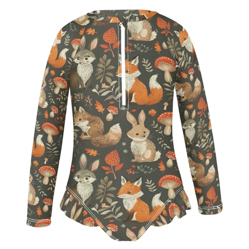 One Piece Swimsuits for Girls Quick Dry Sun Protection Rashguard Zipper Swimwear Bathing Suit for Kids2