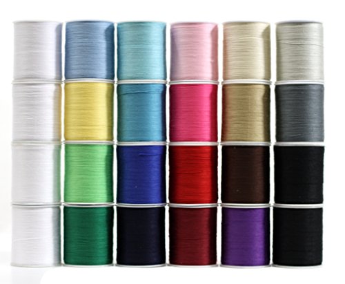 Polyester Sewing Thread 24 Spools Multi Colored 200 Yards