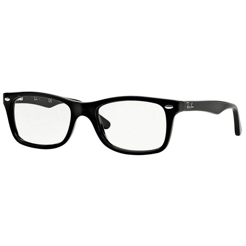 Ray-Ban RX5228 Square Unisex Eyeglasses Shiny Black Frame 2000 50