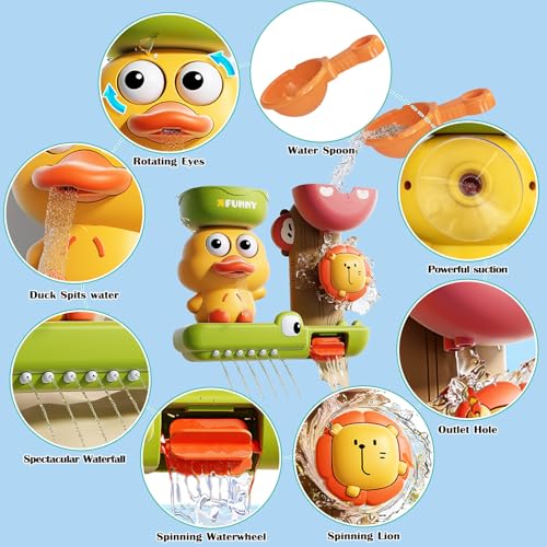 Bath Toys for Toddlers, Baby Bath Toys with Suction Cup, Sensory Shower Toy for Autism, Interactive Water Toy for Boys Girls Ages 2 3 4 5 Years Old - Image 4