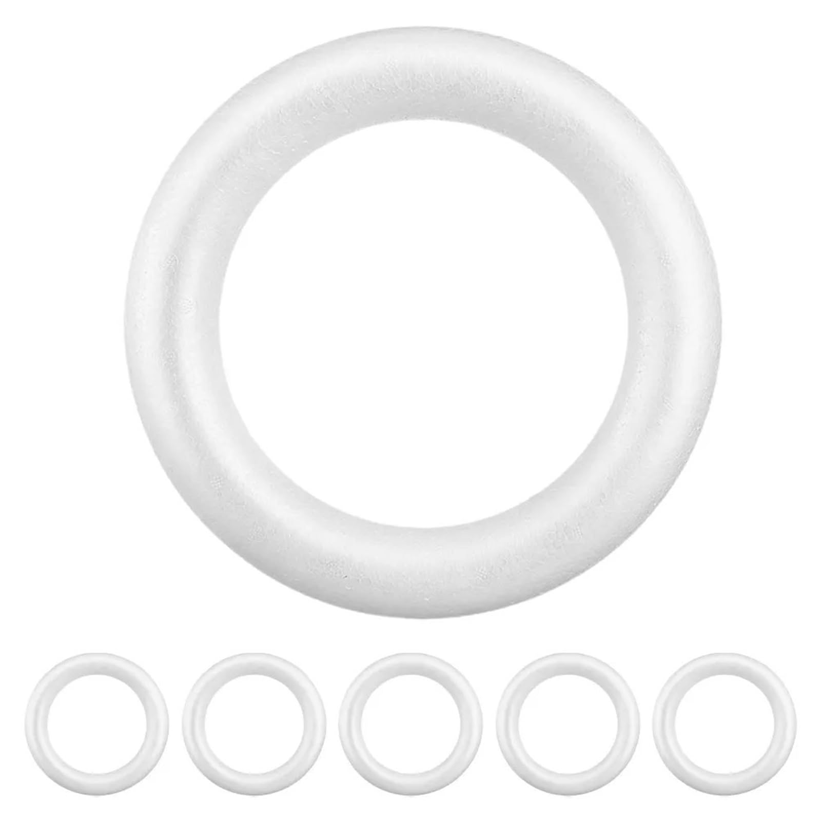 GCYEIDMA 6Pcs Foam Wreath Forms Round Circles