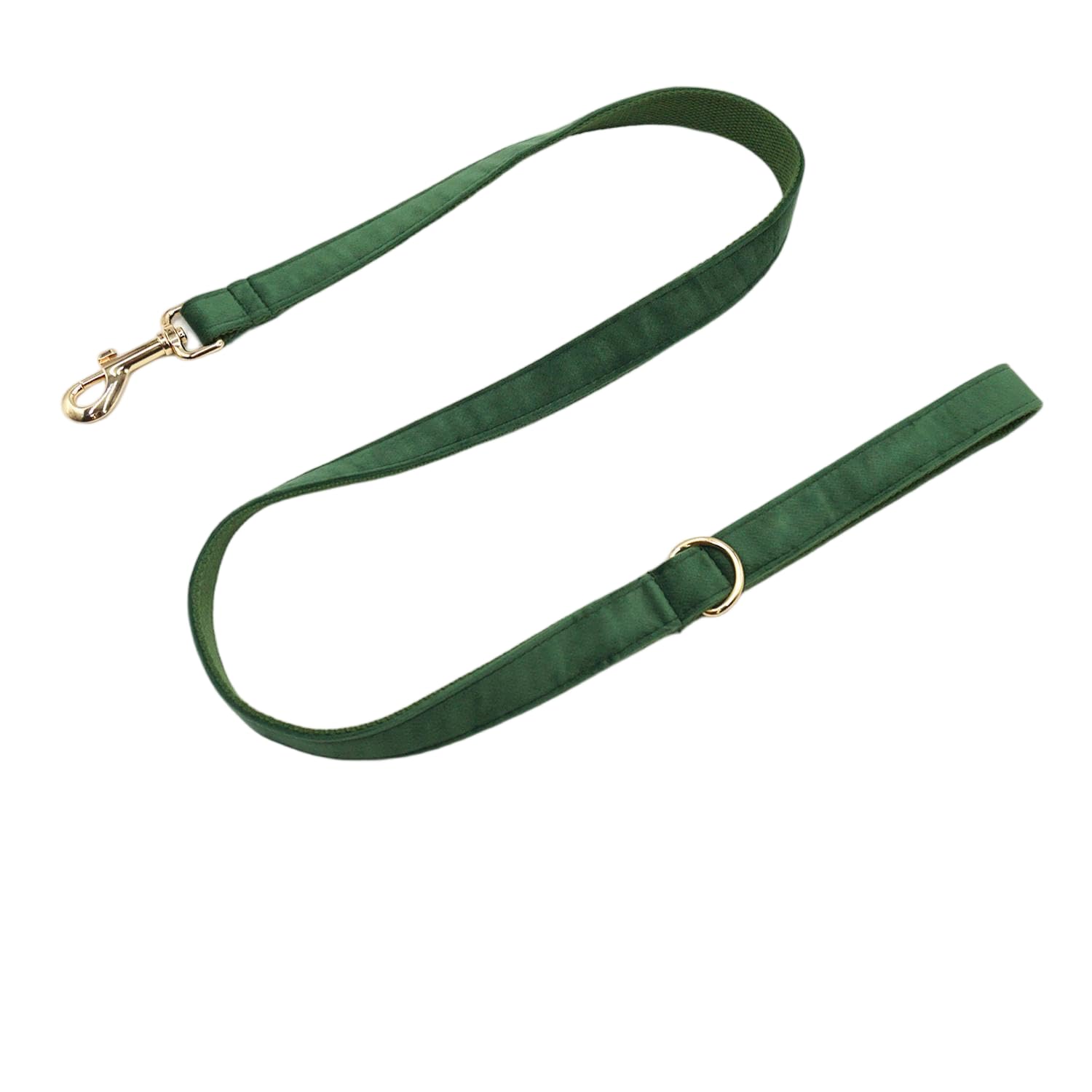 Dog Leash with Metal Clip, Multiple Colors, Width 0.82 inches, Length 3.9 feet, in the Same Color as the Collar(Peacock Green, Match M/L/XL Size Collar)
