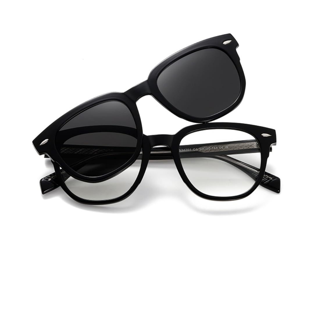 Eleganti occhiali da sole magnetici per esterni con protezione solare UV400, stile street style.