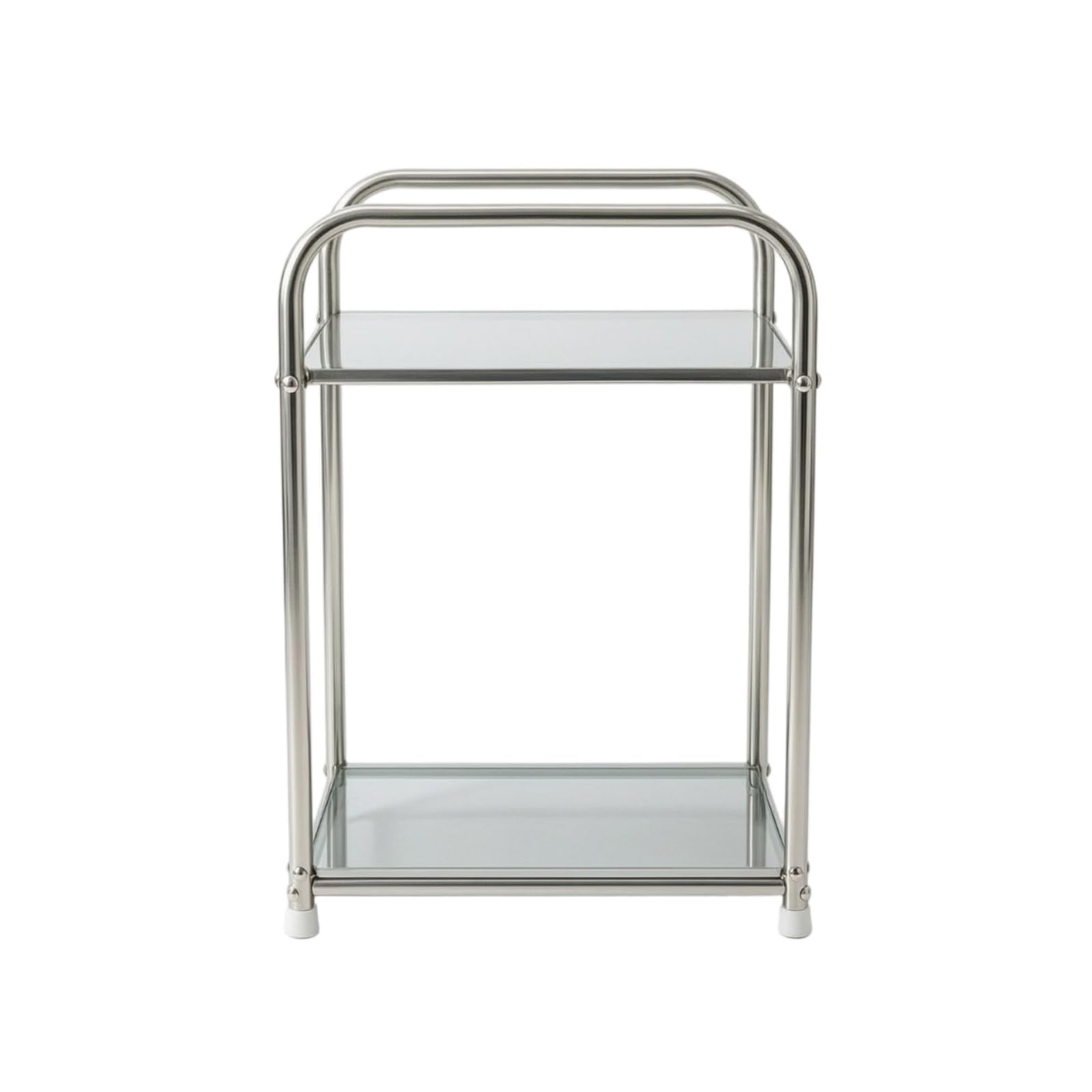 Carro de Almacenamiento Móvil Estantería Organizador Estante Carrito con Estructura de Acero Inoxidable Resistente y Diseño Abierto Ahorrador de, Moderno Simple, Dos Niveles Sin Ruedas
