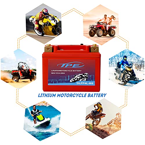 Tpe TPE-DLFP Lithium Motorcycle Powersport Battery Lifepo4 Engine Start Battery 12.8V 2Ah 220Cca thumb #2