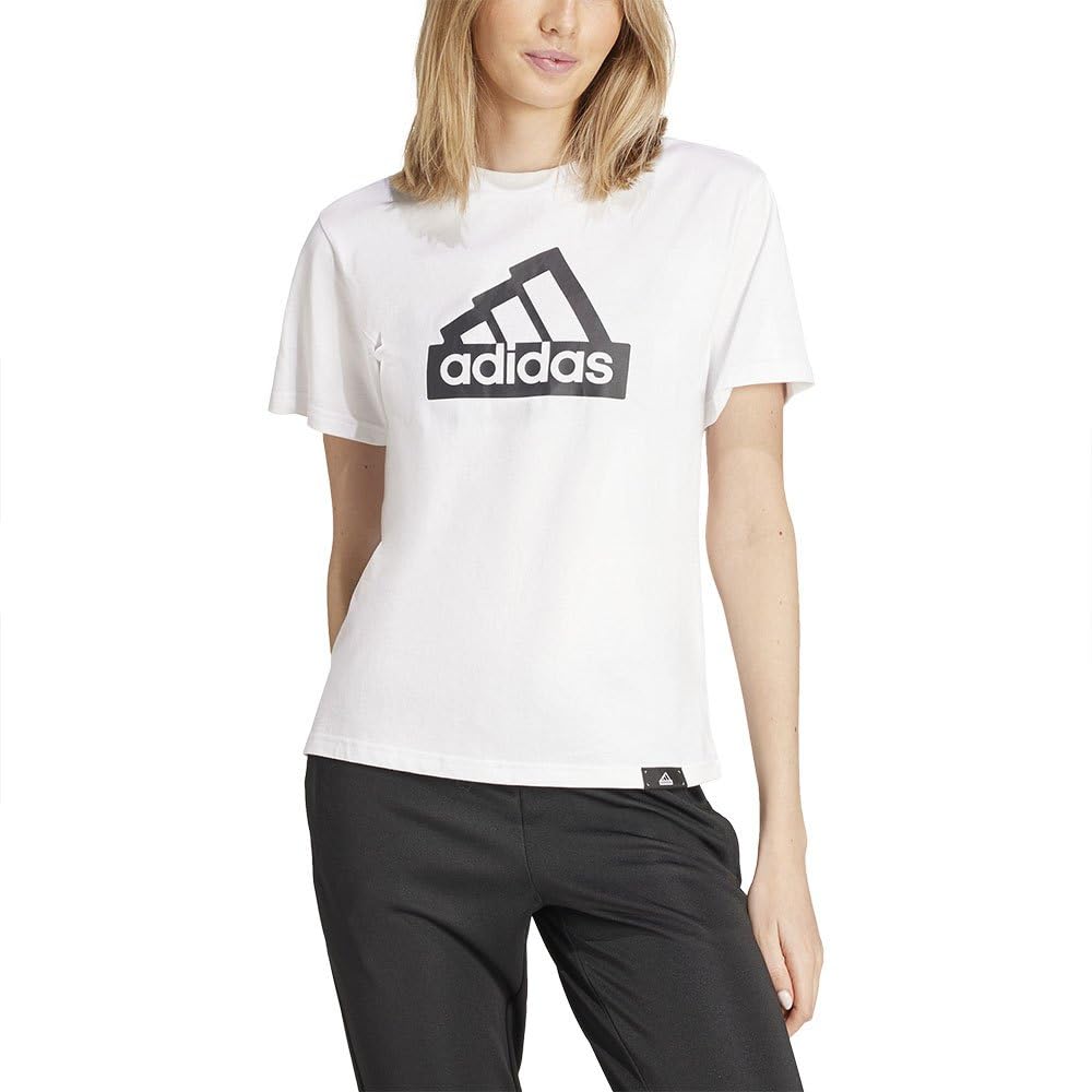 adidas Women's Modern Essentials Graphic TEE, White, M