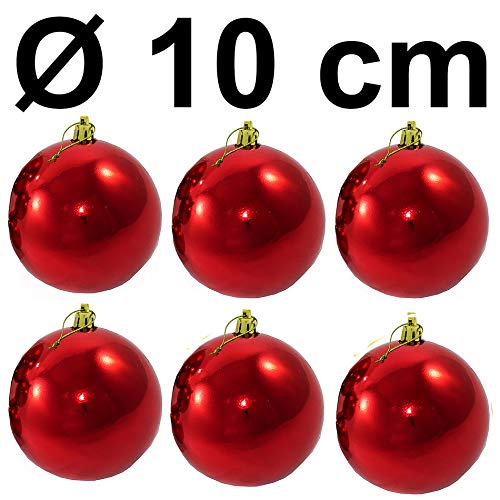 VEPATIM 2 Weihnachtskugeln XL 15cm - Matt Rot Unzerbrechlich