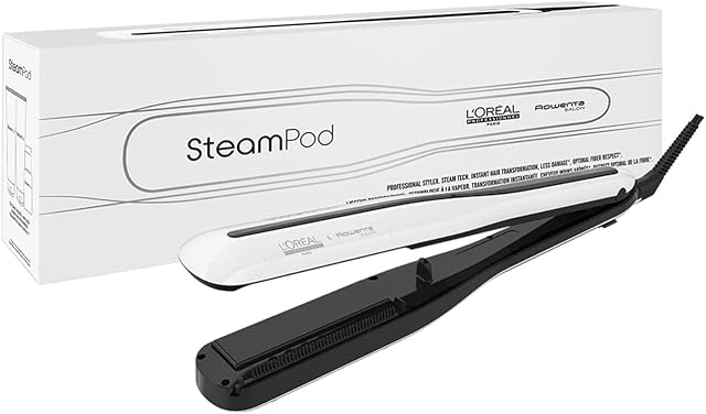 L'Oréal Professionnel Steam Hair Straightener & Styling Tool, For All Hair Types, SteamPod 3, UK Plug