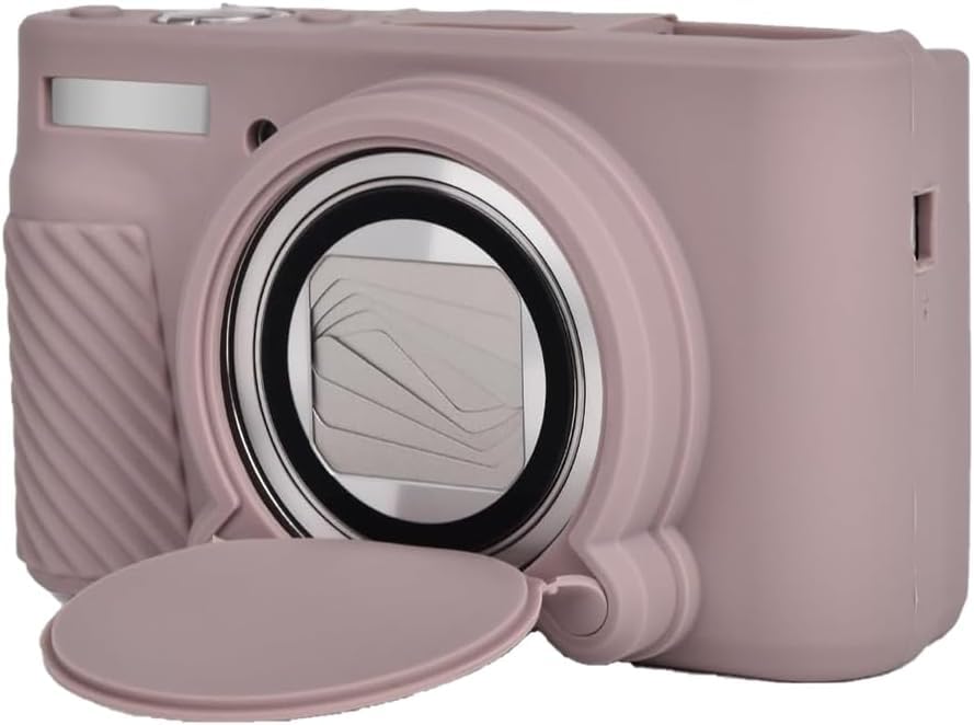 DUSTEWQ 交換するデジタルカメラシリコンケース互換性があるキャノン パワーショット SX740/SX730 HS取り外し可能なレンズカバー付きの柔らかいゴムカバー-アンスリップおよび取取り外し止め (グレー)