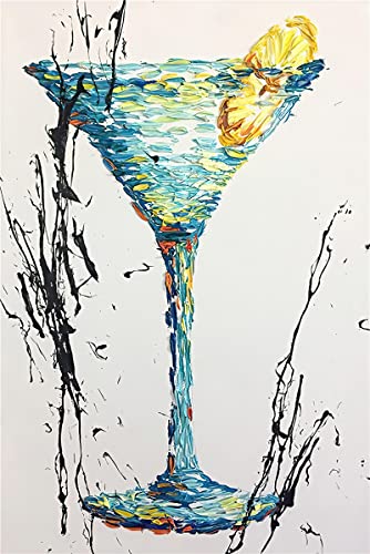 Toile Menu Cocktail Abstrait pour Décorer un Restaurant ou un Bar