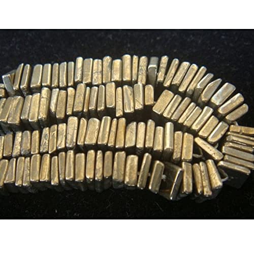 Perles de pyrite de qualité supérieure 7mm coupées en heishi carré LKBEADS