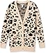 Amazon Brand - Daily Ritual Women's Ultra-Soft Leopard Jacquard Cardigan Sweater, Camel Print, Medium