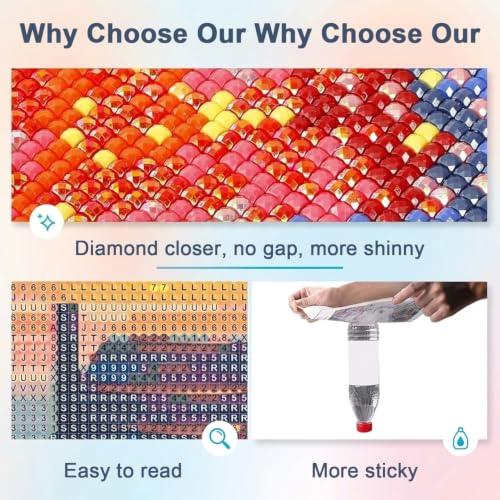 Image of HASTHIP Beach Diamond Art Kits for Adults 5D Round Drill Diamond Painting Multipack Sunset Landscape Gem Art for Home Wall Decor