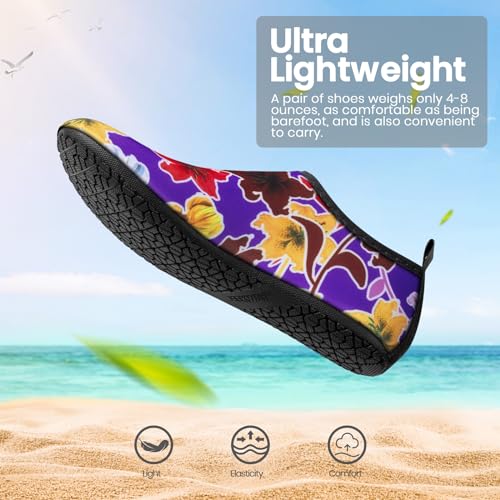 Image of SEEKWAY Water Shoes Women Men Adult Quick-Dry Aqua Socks Barefoot Non Slip for Beach Swim River Pool Lake surf Black SK002(U)