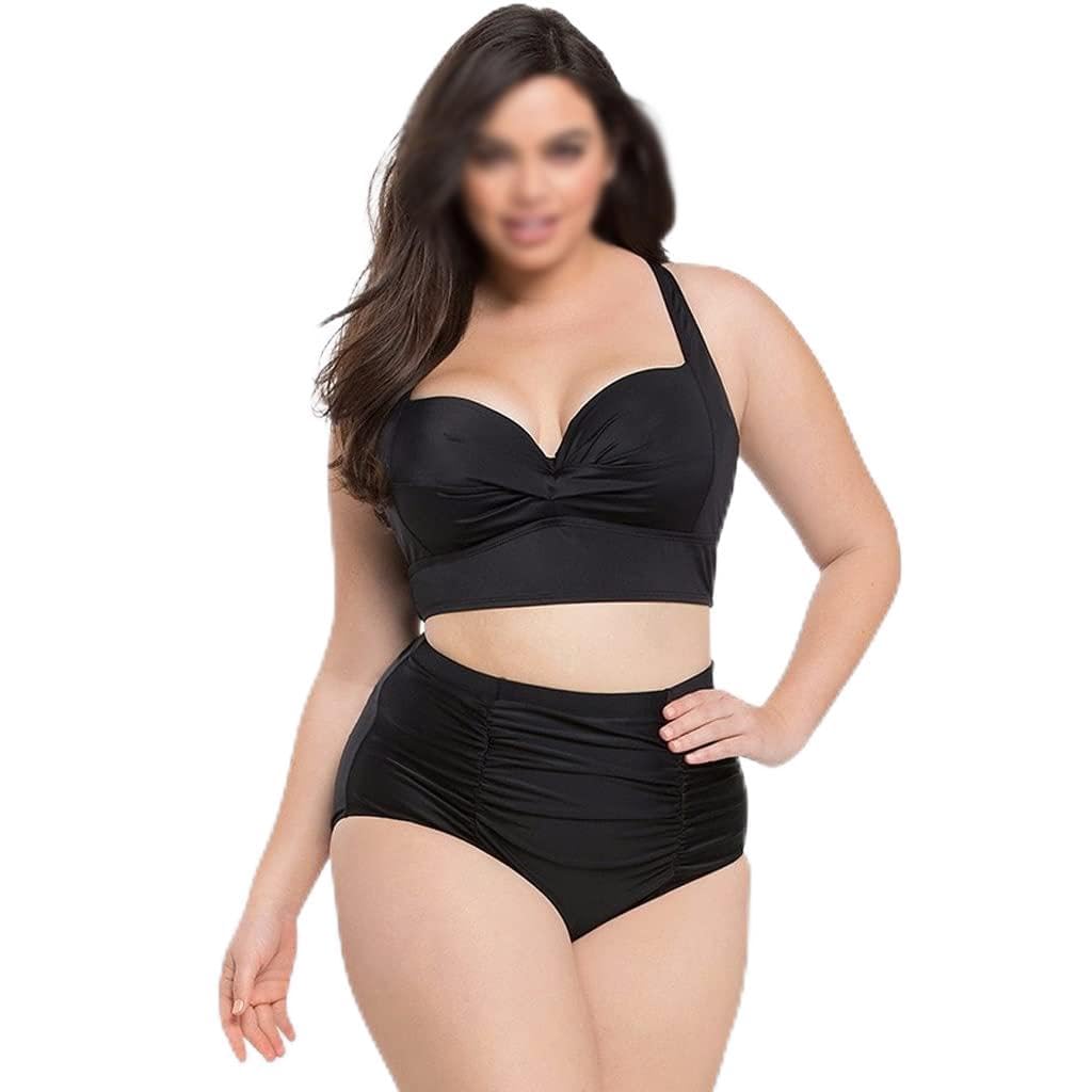 Drukuj Duże stroje kąpielowe Damskie bikini Plus Size Stroje kąpielowe Kostiumy plażowe Zestaw bikini Damski strój kąpielowy (kolor: A, rozmiar: kod L) (kod B 2XL)