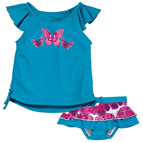 Sun Smarties Butterfly Tankini and Reusable Cloth Absorbant Swim Diaper Skirt Sun Smarties Butterfly Tankini and Reusable Cloth Absorbant Swim Diaper Skirt