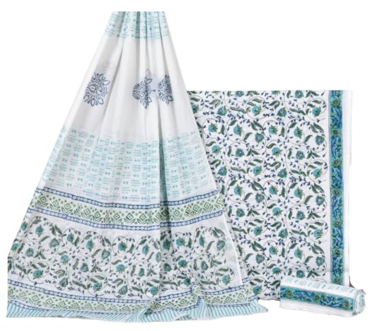 Image of NISHIRE Women's Cotton Printed Unstitched Salwar Suit Dress Material With Dupatta