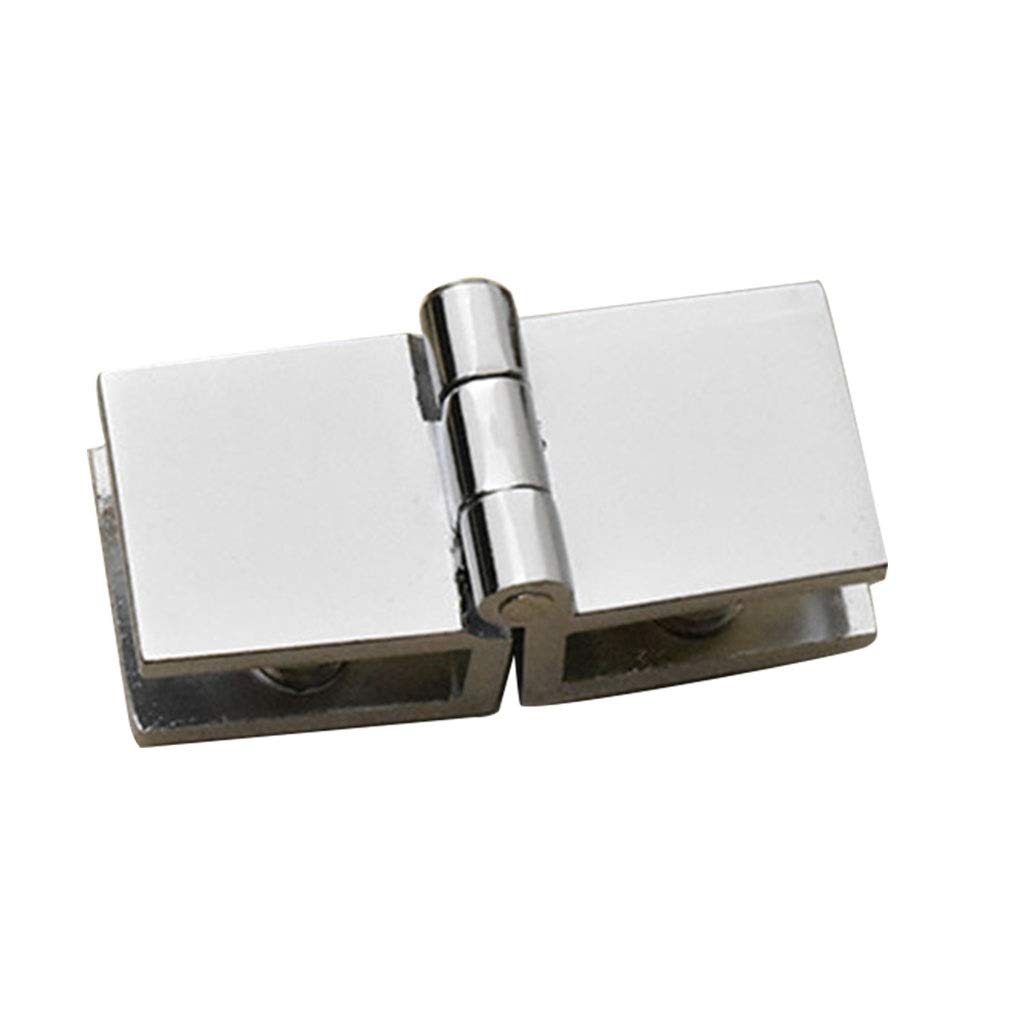 90,180 Degree Bilateral Clip Home Easy Install Glass Clamp Zinc Practical Durable Cabinet Door Hinge Bathroom Furniture Cupboard Hinges (Color : D)