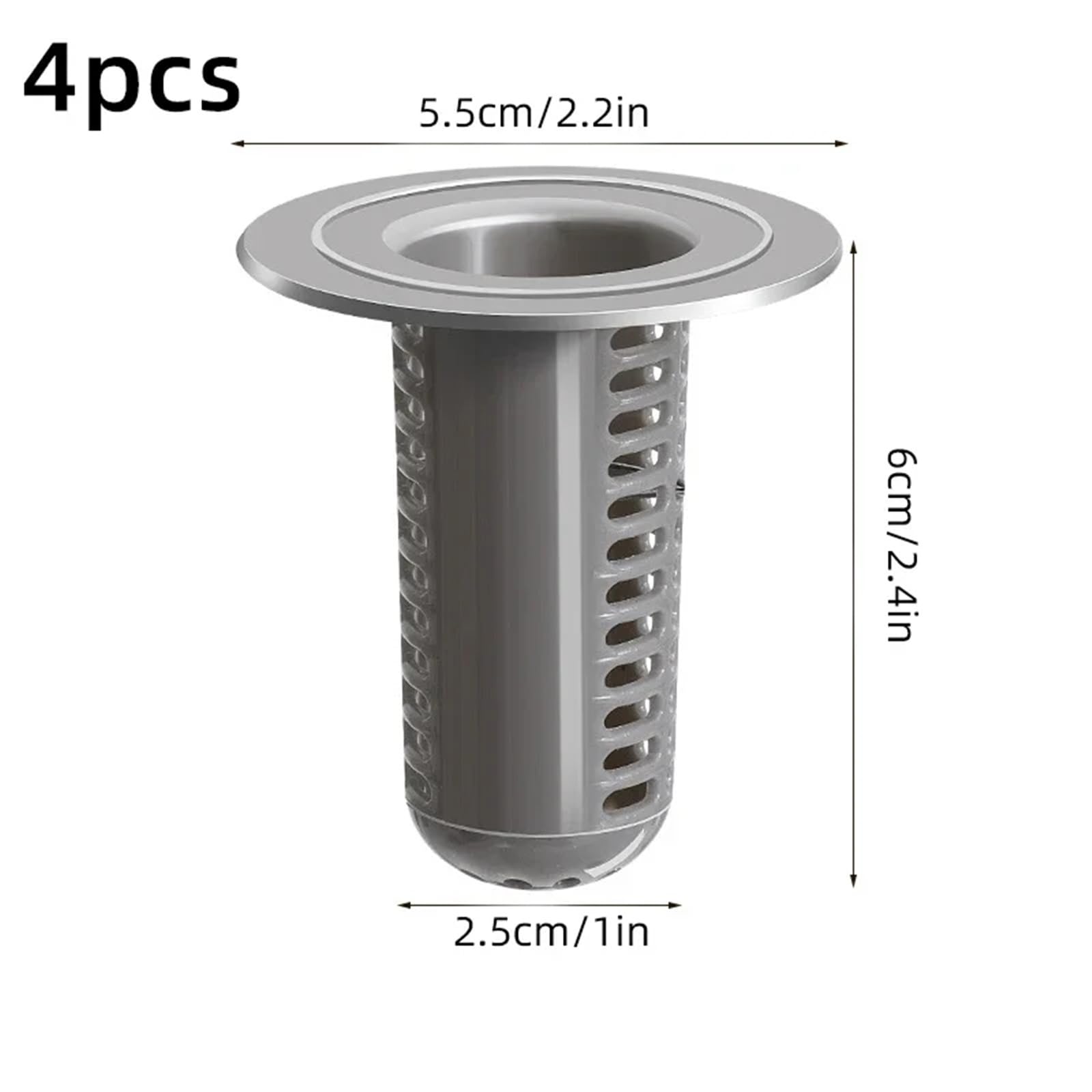 4 filtros de Drenaje Fregadero plástico, antiobstrucción, atrapapelos, Ducha, baño, tuberías Esenciales y Accesorios para Fregadero Cocina BañO