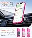 CANSHN Magnetic for iPhone 16 Case, Upgraded [Full Camera Protection] [Compatible with Magsafe] [Translucent Matte] Shockproof Protective Phone Case for iPhone 16 - Hot Pink