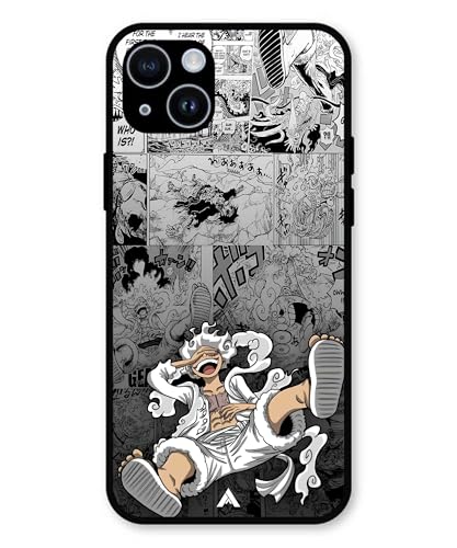 Image of Premium Anime 2 Case for iPhone 15 Plus (Glossy Finish) Soft-Touch Metal TPU Back Cover, Shockproof, Designer, Aesthetic Mobile Phone Case