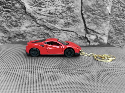 Image of Antique Pull Back Sports Car | Full Metal | Luxury Sports Metal Keychain For Car Dashboard | For Gifting | For Children (Red) (Pack Of 1)