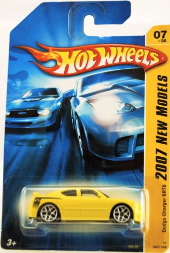 Hot Wheels Dodge Charger SRT8 2007 en amarillo miniatura 1