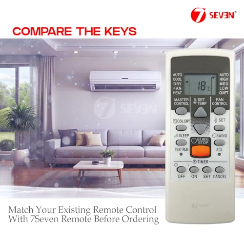 Image of 7SEVEN AR-JE4 Compatible O General AC Remote Control Original Model Suitable for 1 1.5 2 ton Split or Window ac - Match Exactly with Old Model 23S Remote for Better Performance