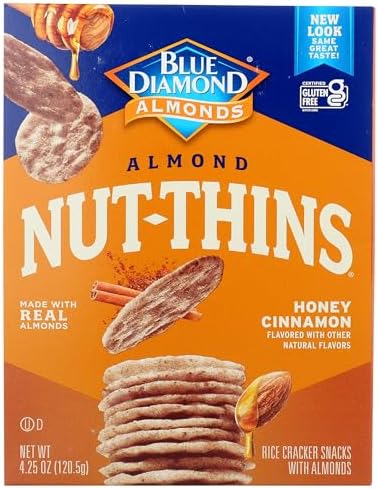 Blue Diamond Almonds Honey Nut-Thins Honey Cinnamon (12x4.25 OZ)