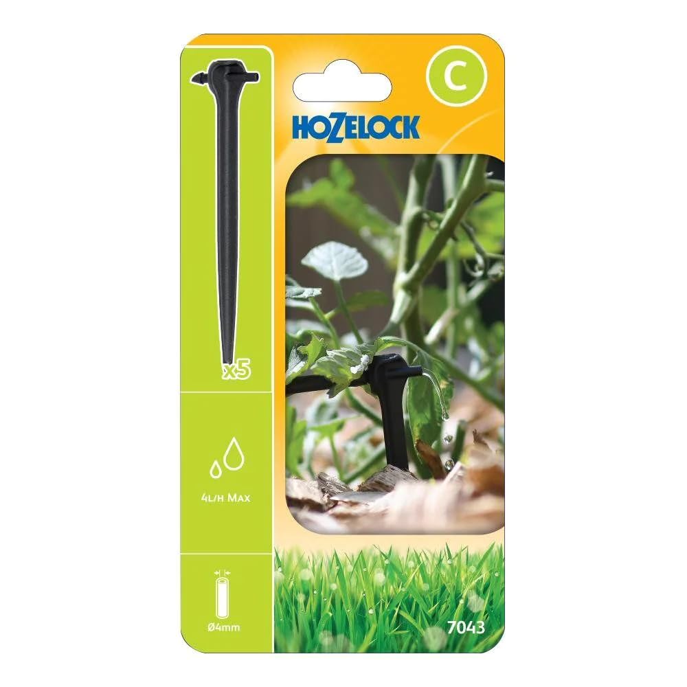 Hozelock Asta End-of-Line Pressure Compensating Dripper Spikes (5 pack)