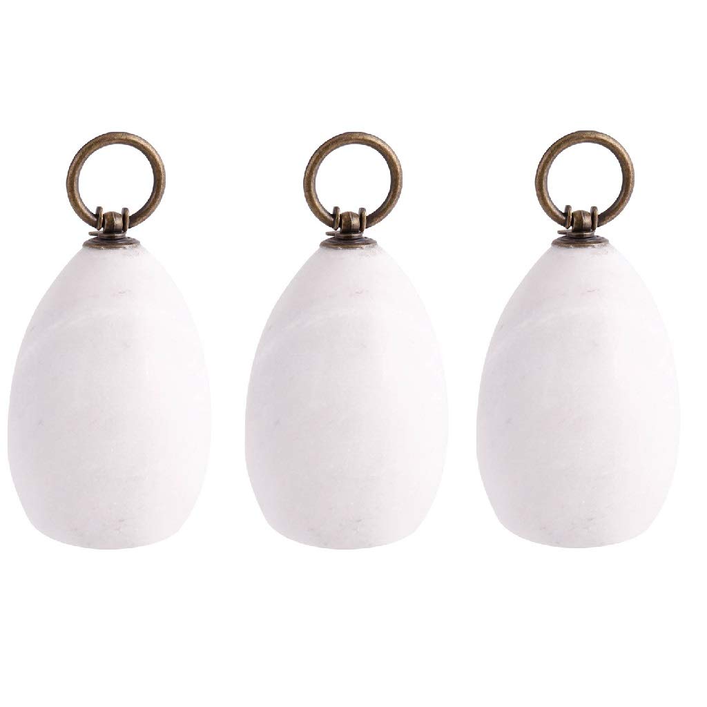 Dibor White Set Of 3 Heavyweight 1.75Kg Non Slip Marble Finish Doorstop Weights (White)
